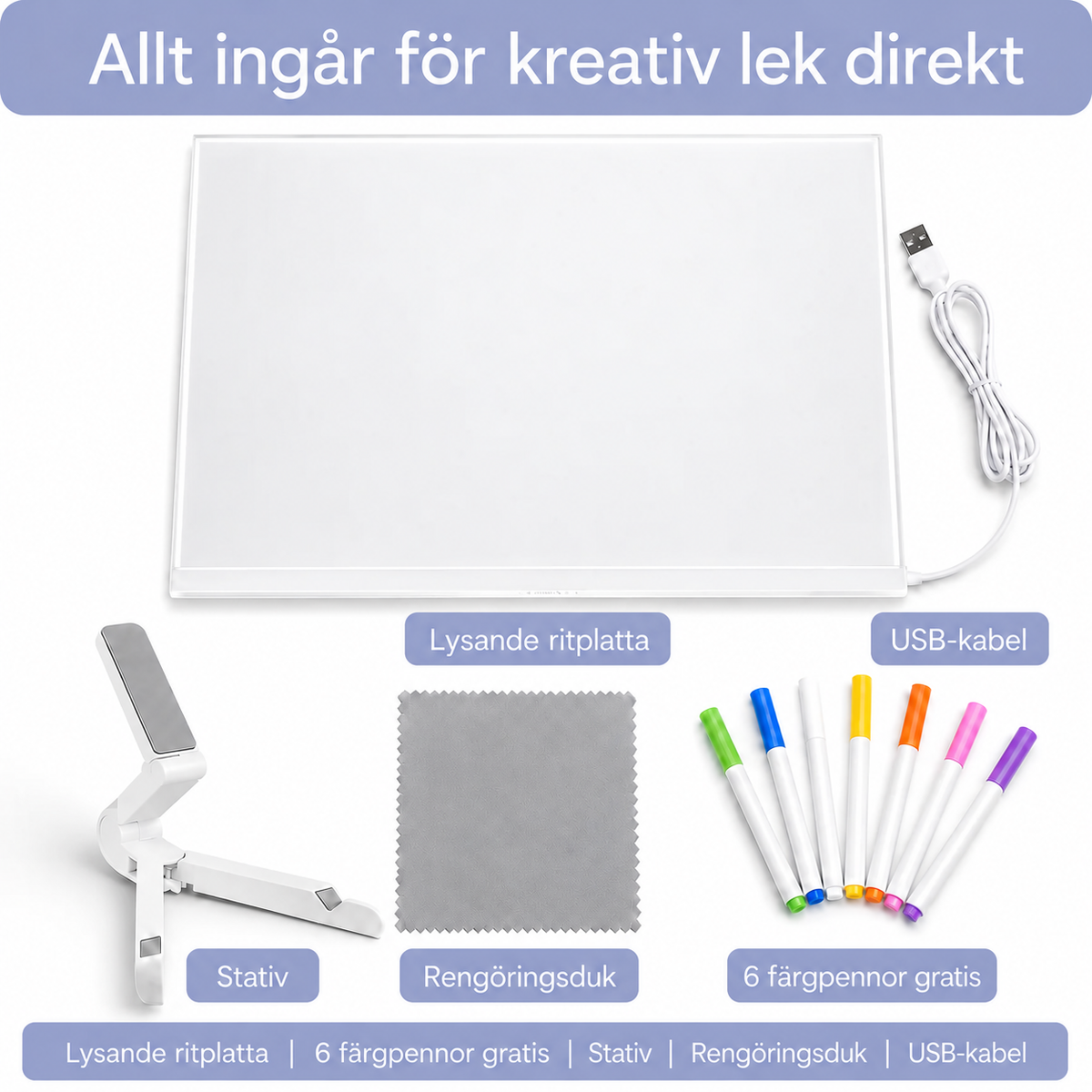 LysRita™ – Lysande ritplatta för skärmfri kreativitet