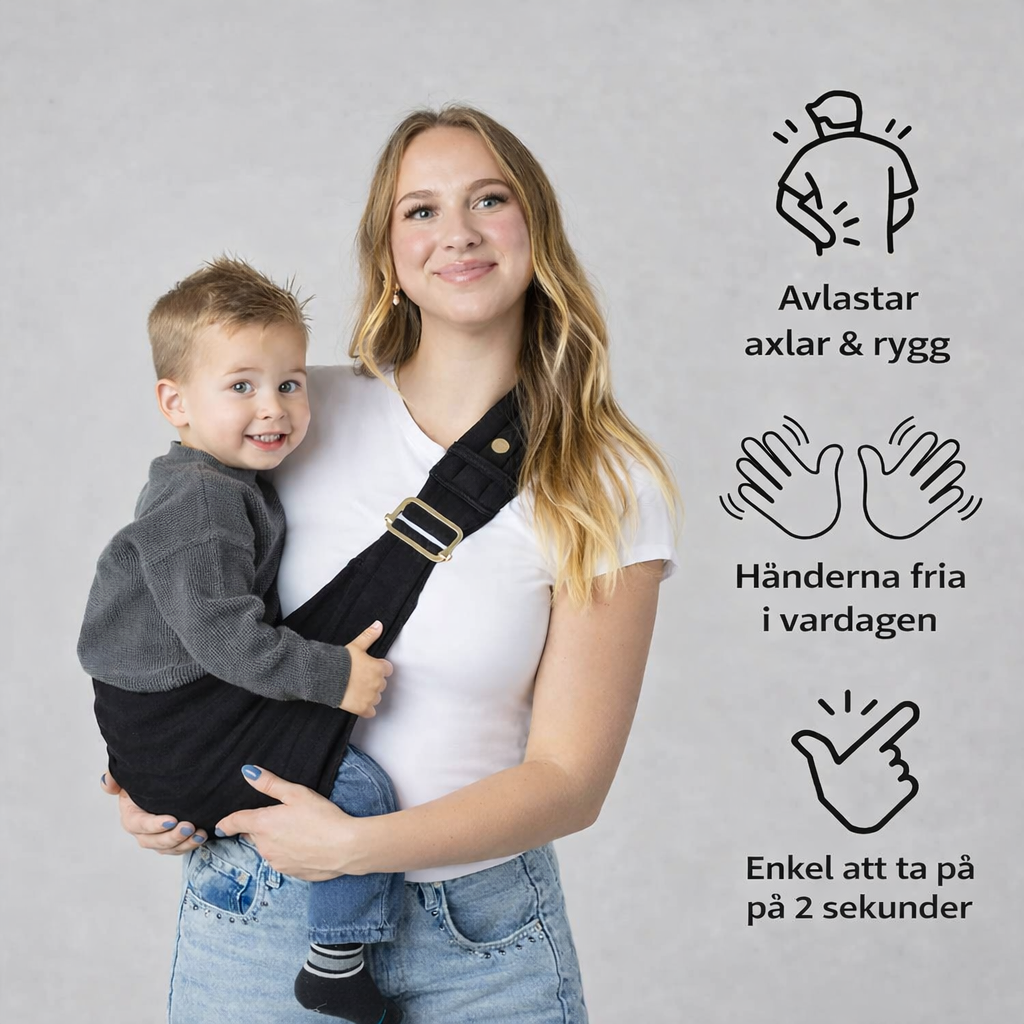 TryggBär™ – Bär ditt barn bekvämt utan trötta armar