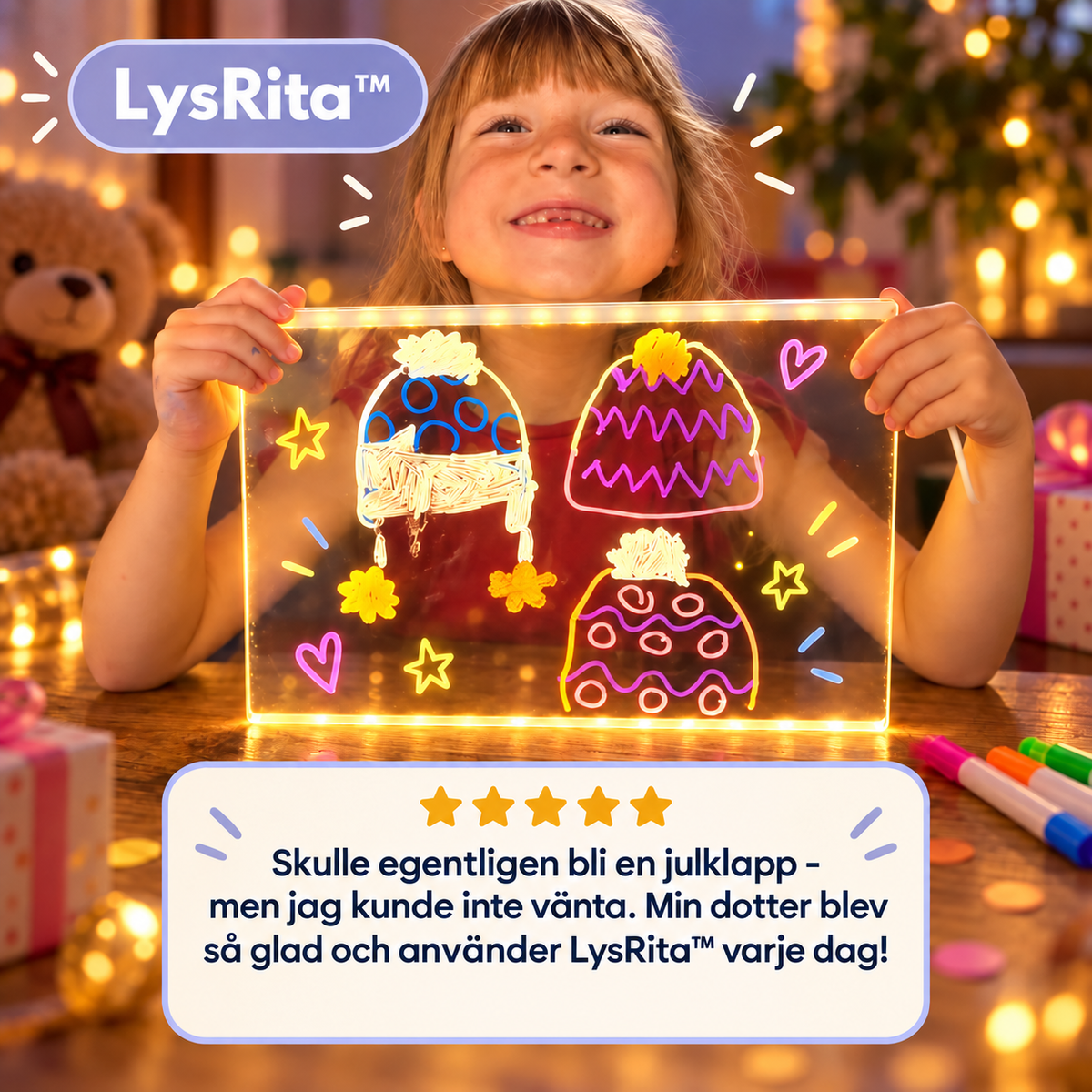 LysRita™ – Lysande ritplatta för skärmfri kreativitet