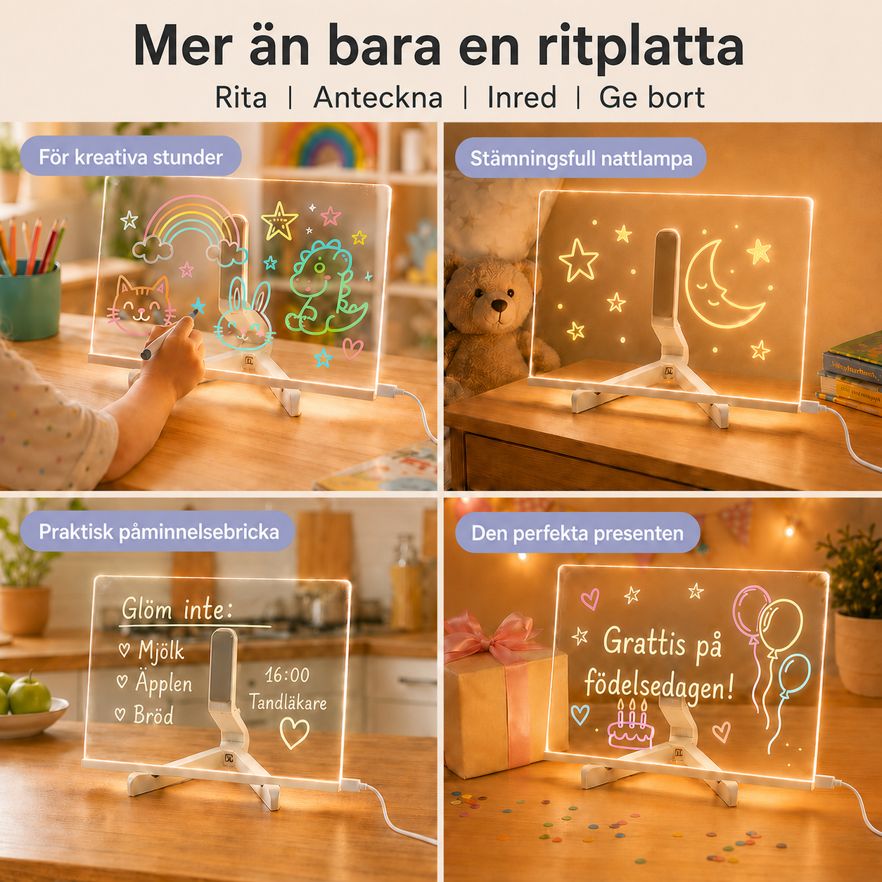 LysRita™ – Lysande ritplatta för skärmfri kreativitet