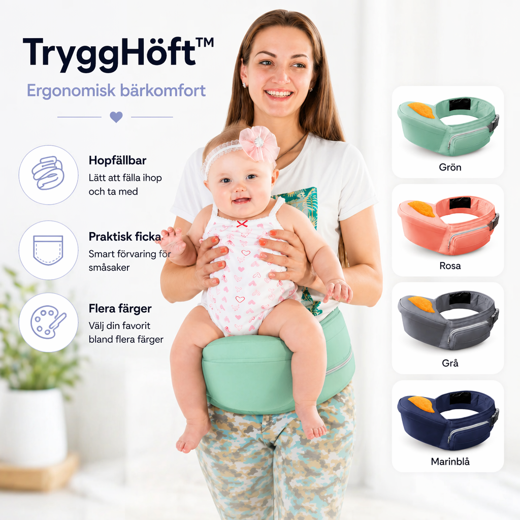 TryggHöft™ – Bär ditt barn bekvämt utan trötta armar