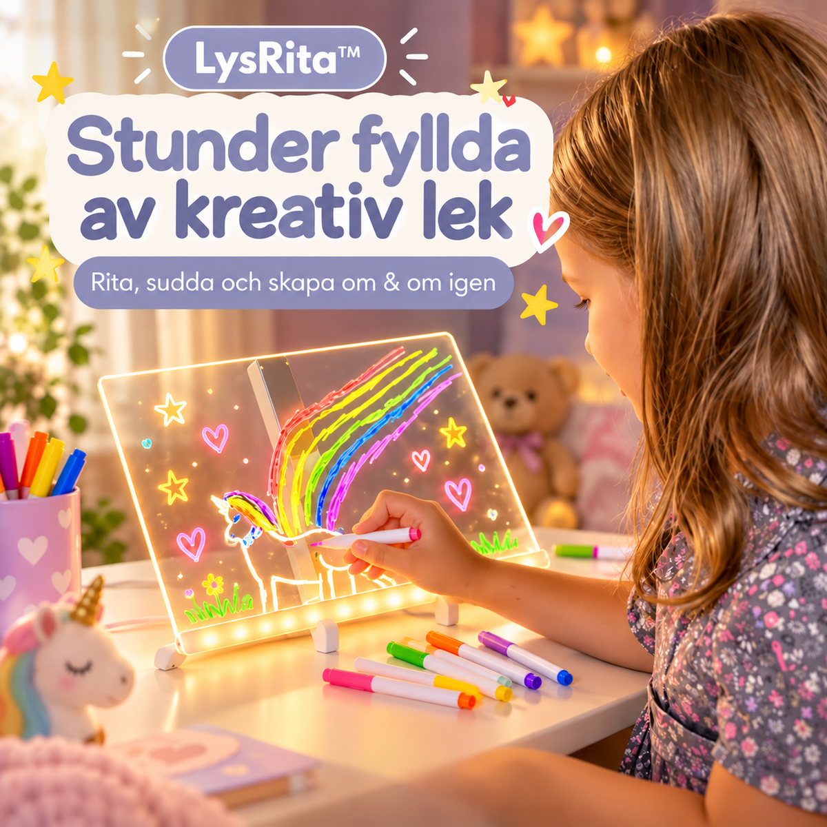 LysRita™ – Lysande ritplatta för skärmfri kreativitet