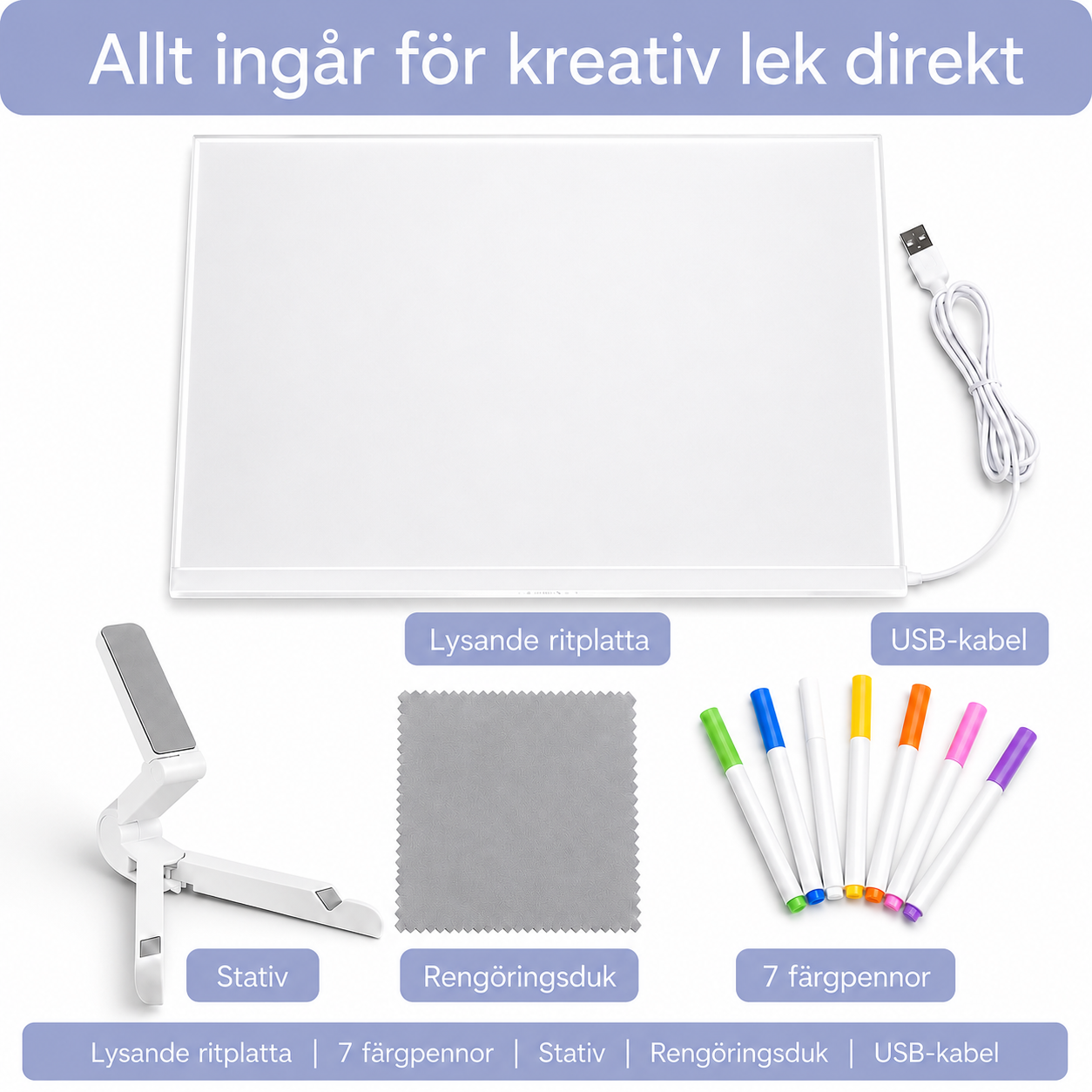 LysRita™ – Lysande ritplatta för skärmfri kreativitet